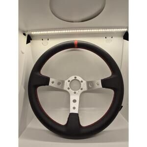 13" Aluminum CAR OFF ROAD Drifting PVC SPOKE RED RACING JDM STEERING WHEEL